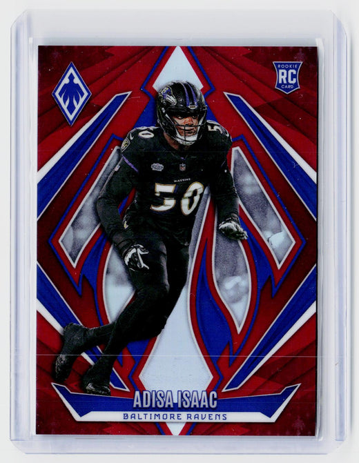 2024 Panini Phoenix Football Adisa Isaac Rookie Red #152 /99 Baltimore Ravens - front