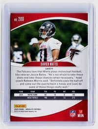2025 Panini Absolute Football Xavier Watts RC #200 Atlanta Falcons - back