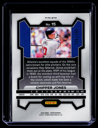 2024 Panini Prizm Baseball Chipper Jones #15 Blue Prizm 209/299 - back