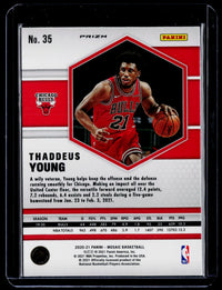 2020-21 Panini Mosaic Thaddeus Young #35 Chicago Bulls - back