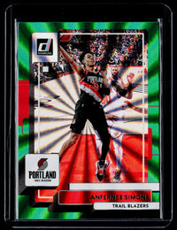 2022-23 Panini Donruss Basketball Anfernee Simons #107 - front