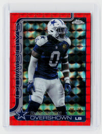 2025 Topps Chrome Football DeMarvion Overshown Red Refractor /25 #78 - front