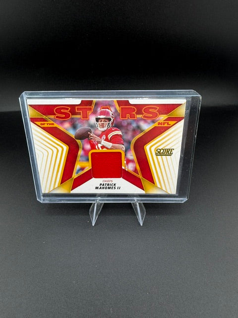 2025 Panini Score Football Stars of the NFL Patrick Mahomes II Memorabilia Card #SNJ-PMS - front
