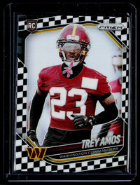 2025 Panini Prizm Football Trey Amos RC #400 Commanders checkerboard - front