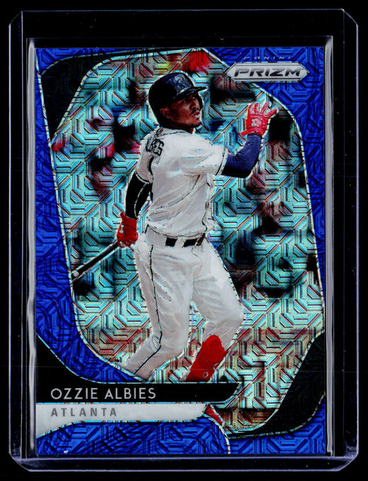2020 Panini Prizm Baseball Ozzie Albies Blue Mojo Prizm Tier III #231 /175 - front