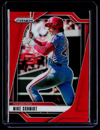 2025 Panini Prizm Baseball Mike Schmidt Red Prizms #50 /299 - front