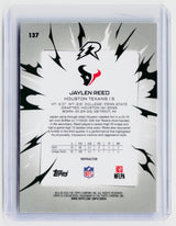 2026 Topps Chrome Football Jaylen Reed Rookie Refractor #137 Houston Texans - back