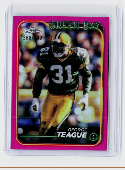 2024 Topps Chrome Football George Teague Pink Refractor /399 #79 - front