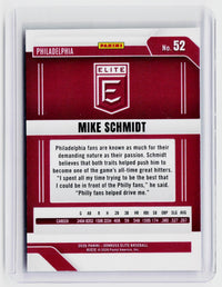 2026 Panini Donruss Elite Baseball Mike Schmidt Aspirations #52 /1000 Phillies - back