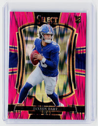 2025 Panini Select Football Jaxson Dart Pink Prizm Premier Level RC #193 - front
