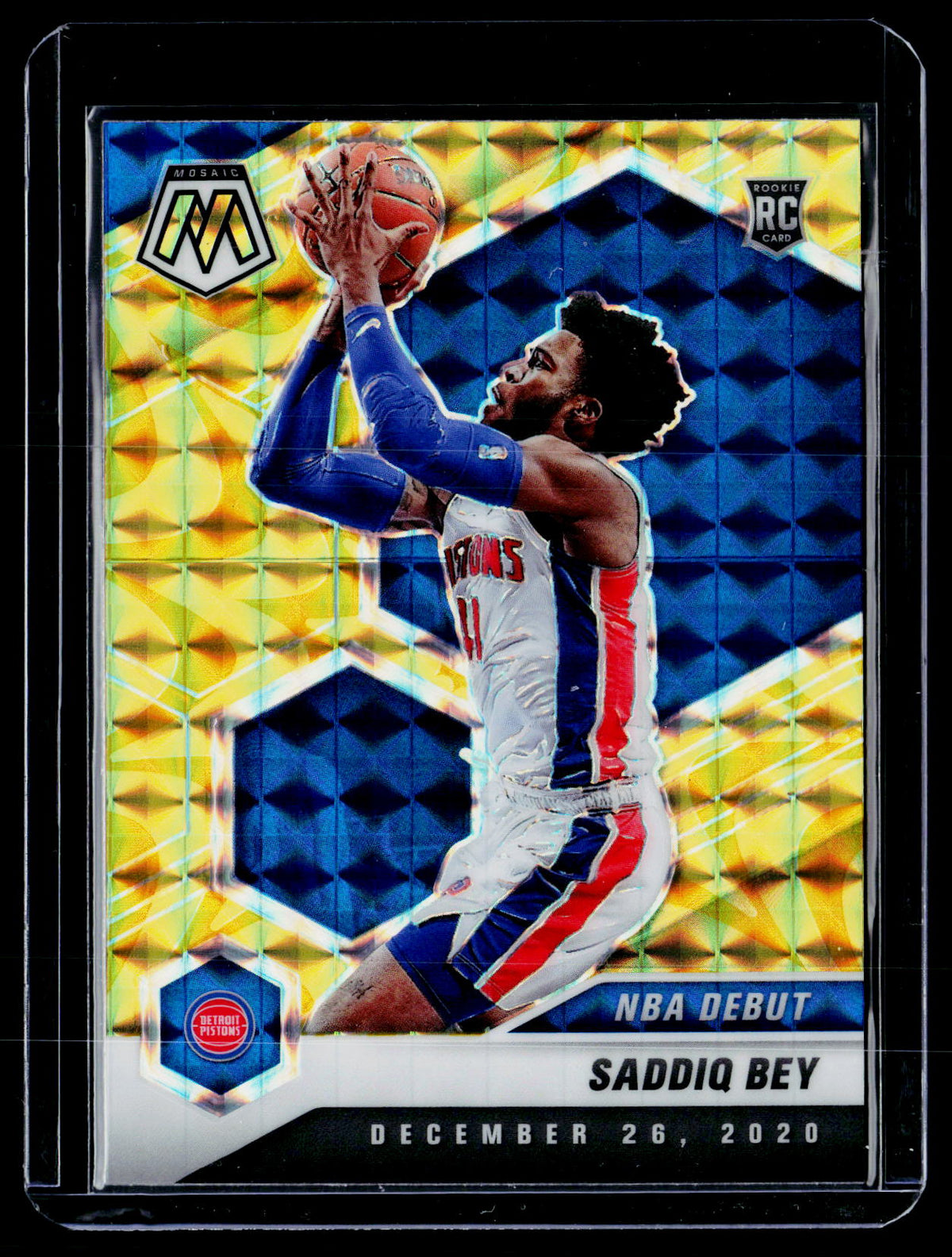2020-21 Panini Mosaic NBA Debut Saddiq Bey Rookie #276 Detroit Pistons - front