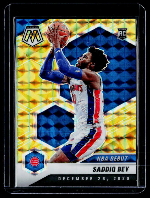 2020-21 Panini Mosaic NBA Debut Saddiq Bey Rookie #276 Detroit Pistons - front