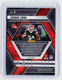 2025 Panini Mosaic Football Jerome Ford Green Mosaic #4 Cleveland Browns - back