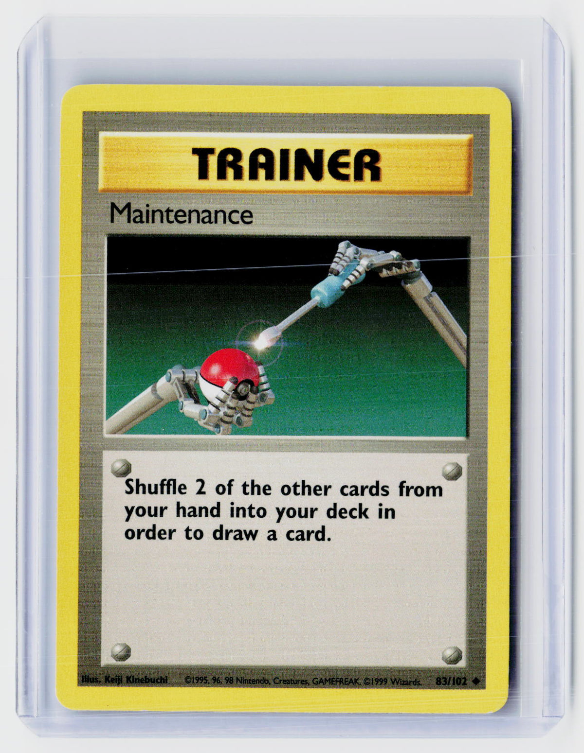 1999 Pokémon Base Set Maintenance Trainer #83/102 - front