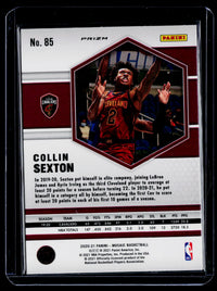 2020-21 Panini Mosaic Collin Sexton #85 Base Cleveland Cavaliers - back