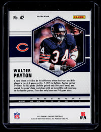 2021 Panini Mosaic Football Walter Payton #42 Chicago Bears - back