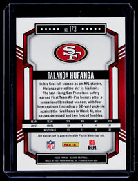 2023 Panini Score Football Talanoa Hufanga Autograph #173 - back