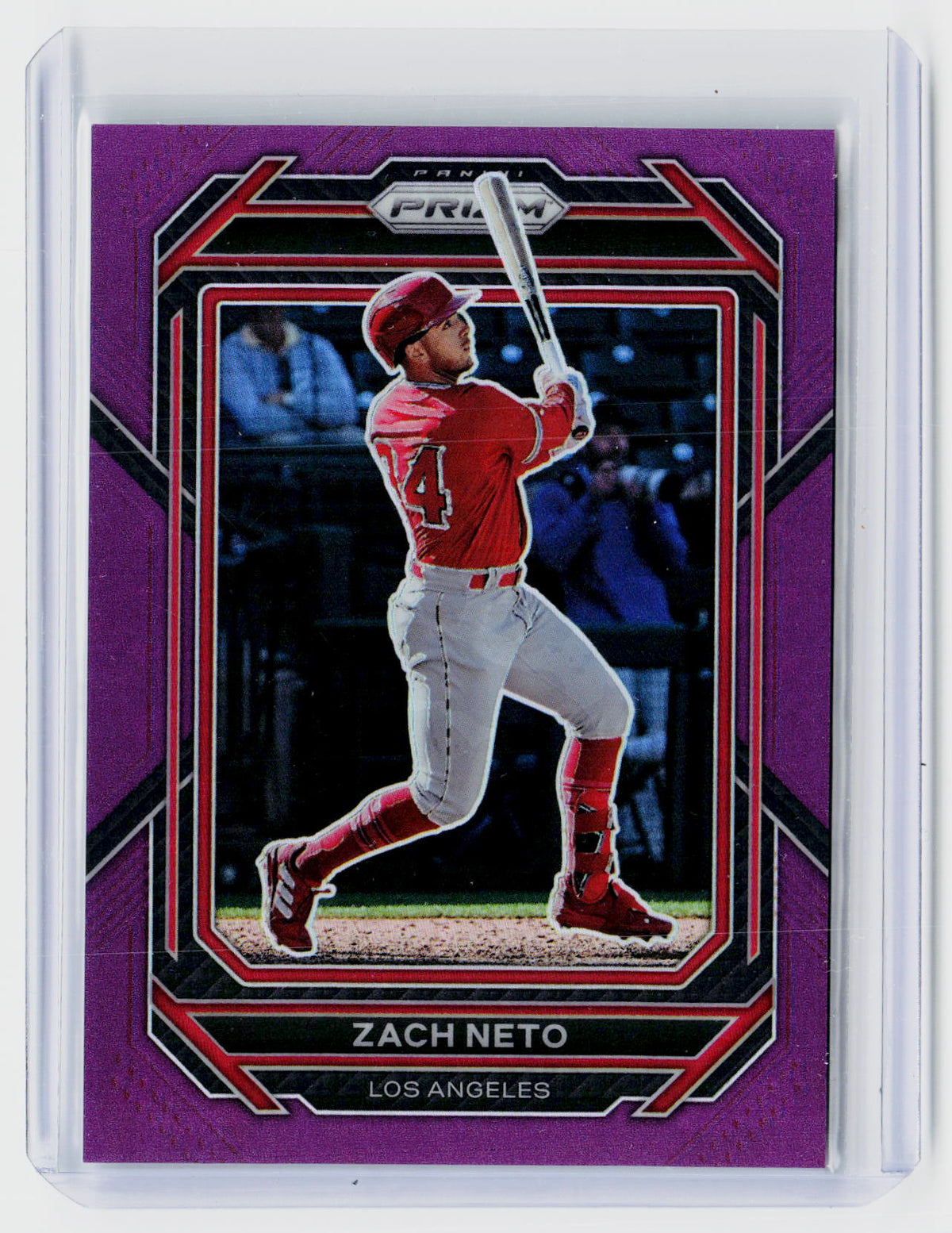 2023 Panini Prizm Baseball Zach Neto Purple Prizm RC #58 /99 - front