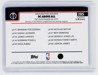 2025 Topps Flagship DC Above All: DC Duo Dazzles City #285 Washington Wizards - back