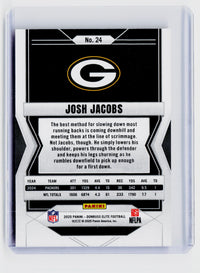 2025 Panini Donruss Elite Status Josh Jacobs #24 Metallic Orange /849 - back