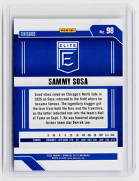 2026 Panini Donruss Elite Baseball Sammy Sosa #98 Chicago Cubs - back