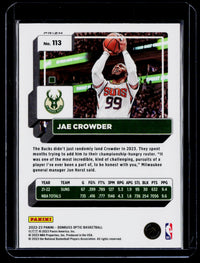 2022-23 Panini Donruss Optic Basketball Jae Crowder #113 Bucks - back