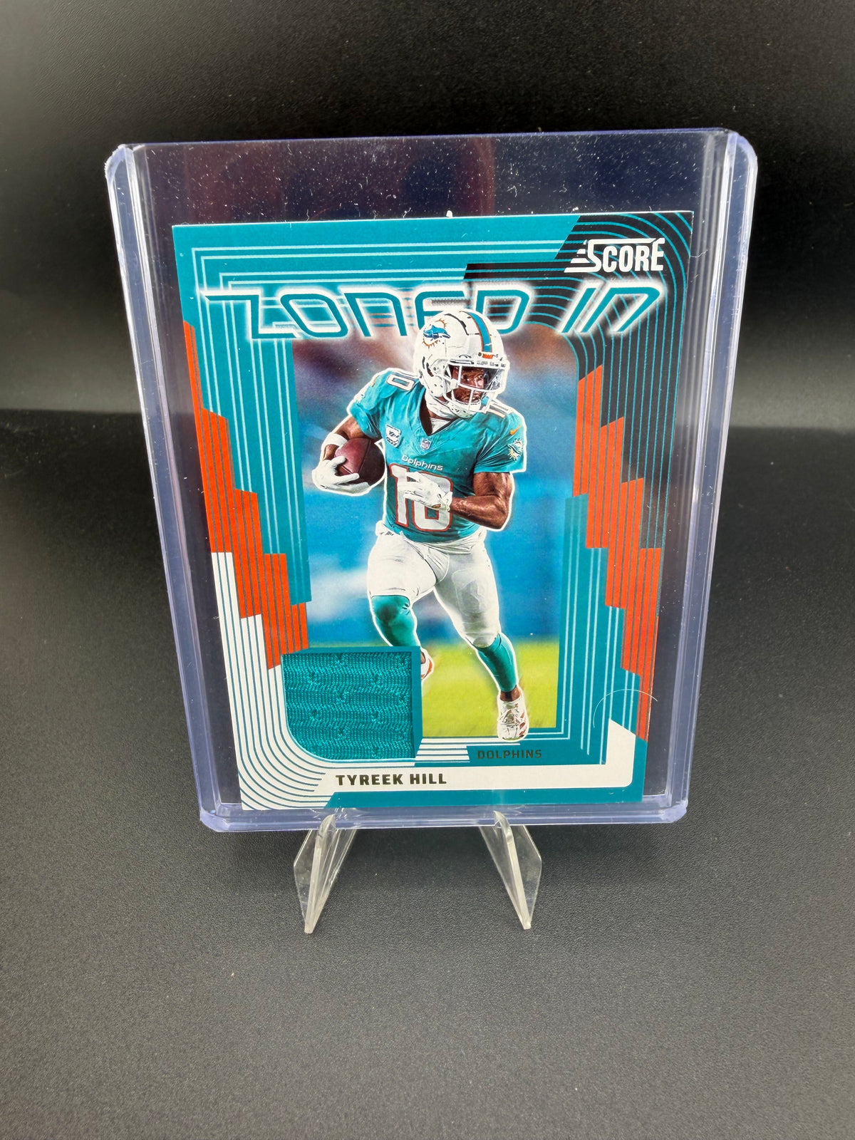 2025 Panini Score Football Tyreek Hill Miami Dolphins Memorabilia Card - front