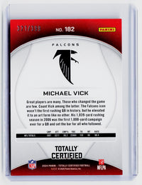 2024 Panini Totally Certified Football Michael Vick #182 Atlanta Falcons 321/399 - back