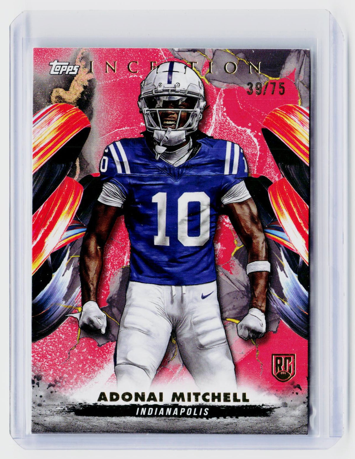 2024 Topps Inception Adonai Mitchell Magenta Rookie #174 /75 Indianapolis Colts - front