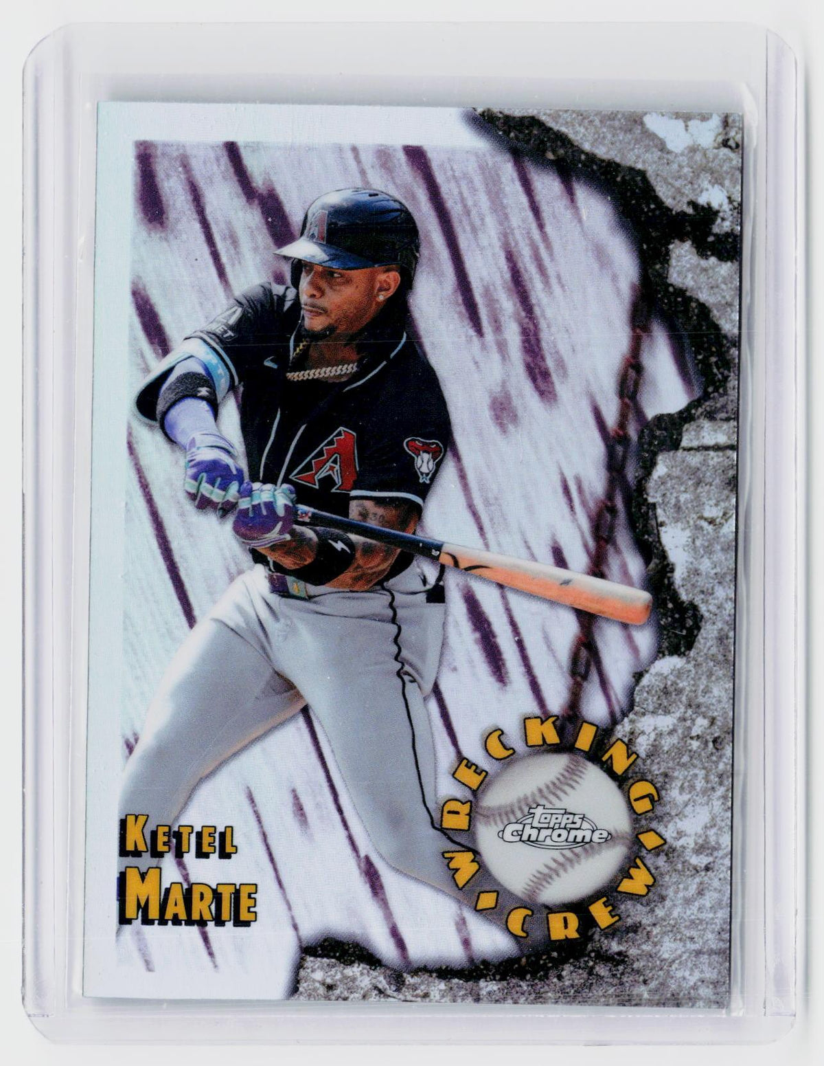 2026 Topps Chrome Welcome to Wrecking Crew WC-15 Ketel Marte Arizona Diamondbacks - front