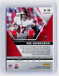 2020 Panini Mosaic Football Rob Gronkowski Mosaic #136 Tampa Bay Buccaneers - back