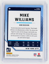 2024 Panini Donruss Mike Williams #279 New York Jets - back