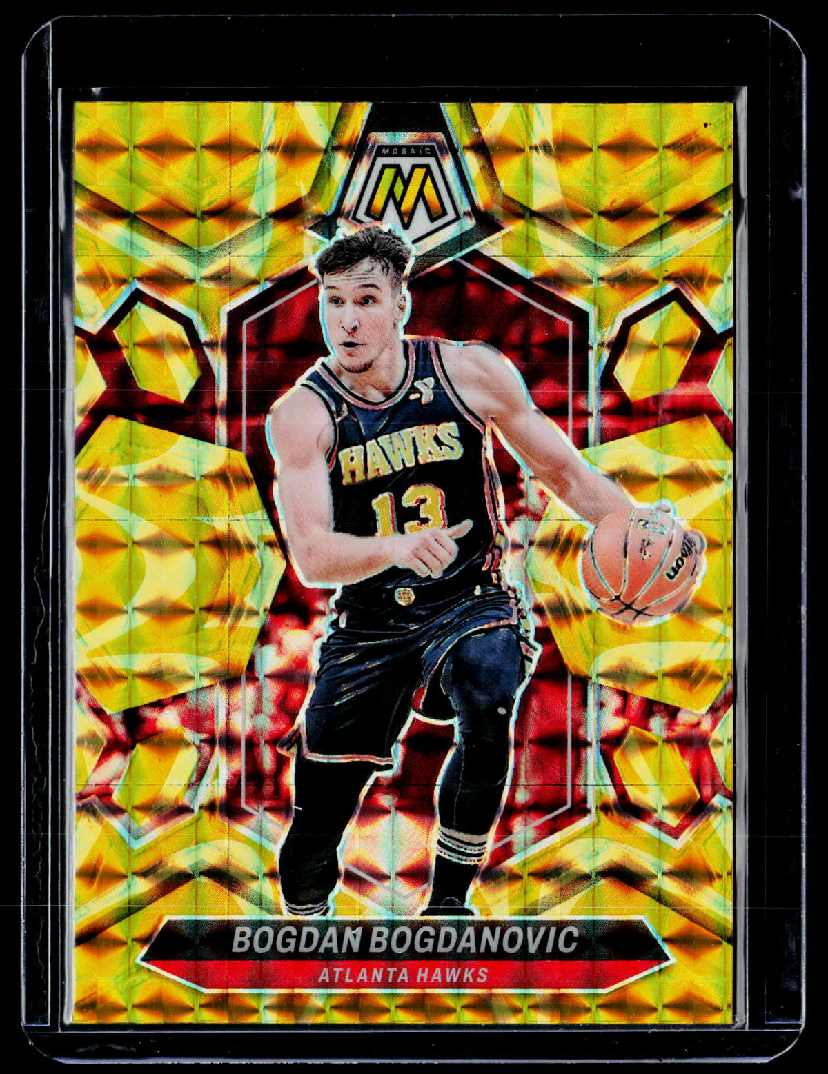 2023-24 Panini Mosaic Basketball Gold Bogdan Bogdanovic #24 - front