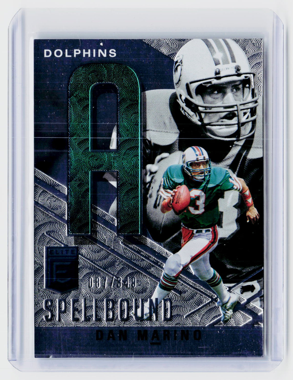2021 Panini Donruss Elite Spellbound A Dan Marino Miami Dolphins #S-A - front