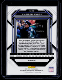 2023 Panini Prizm Baseball Chipper Jones Orange Wave Prizms #269 /50 - back