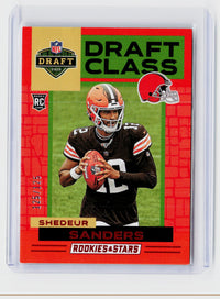 2025 Panini Rookies & Stars Draft Class Shedeur Sanders Red /125 RC #19 - front