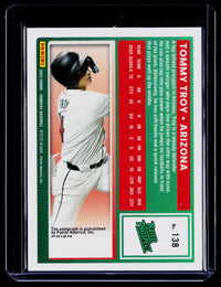 2025 Panini Donruss Baseball Rated Prospects Tommy Troy Green Autograph #138 - back