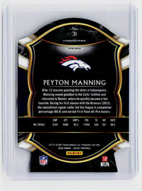 2020 Panini Select Football Peyton Manning Concourse Purple Prizm #31 - back