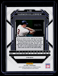 2023 Panini Prizm Baseball Harmon Killebrew #262 24/25 - back