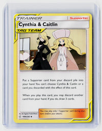 2019 Pokémon Unified Minds Cynthia & Caitlin TAG TEAM 189/236 - front
