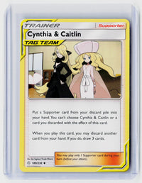 2019 Pokémon Unified Minds Cynthia & Caitlin Tag Team 189/236 - front