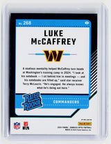 2024 Panini Donruss Optic Football Luke McCaffrey Rated Rookie Blue Hyper #268 - back