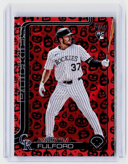 2025 Topps Update Series Halloween Parallel Braxton Fulford RC #US123 Colorado Rockies - front