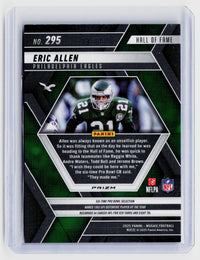 2025 Panini Mosaic Hall of Fame Eric Allen Purple Mosaic /50 #295 - back