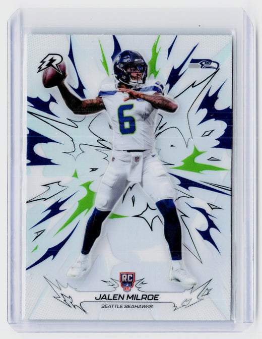 2025 Topps Chrome Football Jalen Milroe RC Refractor #189 Seattle Seahawks - front