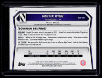 2026 Topps Bowman Chrome Griffin Wilde #BCP-109 Northwestern - back