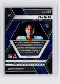 2025 Panini Mosaic Football Cam Ward Red Sparkle - back