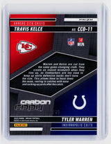 2025 Panini Mosaic Carbon Copy CCO-11 Tyler Warren / Travis Kelce Rookie - back