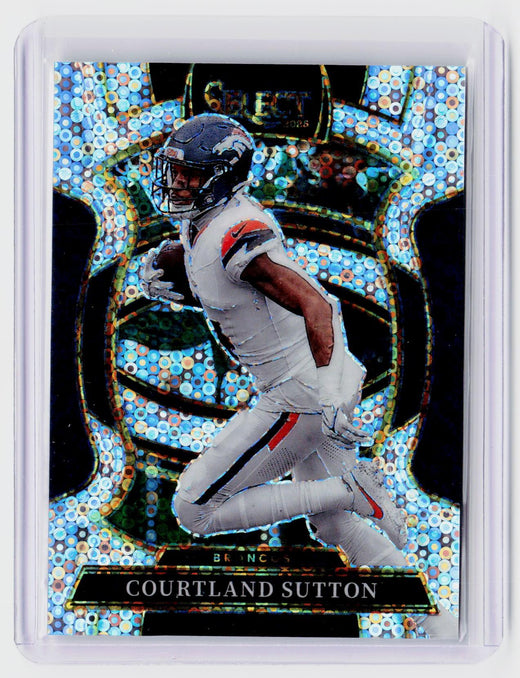 2025 Panini Select Courtland Sutton Concourse Disco Prizm #11 Denver Broncos - front