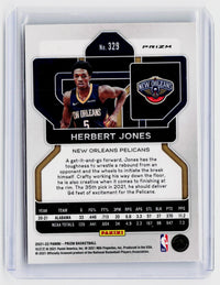 2021-22 Panini Prizm Herbert Jones Rookie Card #329 New Orleans Pelicans - back